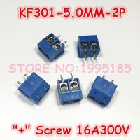 [HOT ZHKKZZLWWG 510] 100ชิ้น/ล็อต KF301 2P KF301 5.0 2P Blue KF301 Quot; Quot; สกรู2Pin 5.0มม.ตรงขา PCB ขั้วต่อขั้วต่อสกรู300V16A