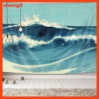 DANGL สีฟ้าสีฟ้า พรมลายมหาสมุทร การตกแต่งผนัง 51.259.1นิ้วค่ะ ผ้าภูมิทัศน์ธรรมชาติ ละเอียดอ่อนและละเอียดอ่อน Terylene พรมตกแต่งลายคลื่นทะเล ห้องนอนและห้องนอน