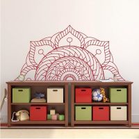 [COD] Mandala Half Vinyl Wall Decal for Playroom Sticker Livingroom Bedroom Headboard DecorativeLC1479