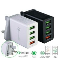 ABDFG Portable 4 Multi-Ports ยูเคอียูเราเสียบแหล่งจ่ายไฟทรานสฟอร์มเมอร์ USB อะแดปเตอร์ชาร์จในรถยนต์