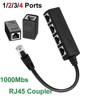 Chaunceybi 1/2/3/4 Ports 1000Mbs Gigabit Internet Tools RJ45 Coupler 8P8C Plug Network LAN Cable Extender Ethernet