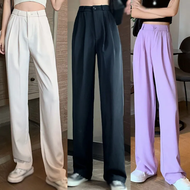 high waist loose pants women's