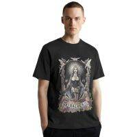 Santa Muerte T Shirt Men Cotton Of Holy Death Mexican Skull Tshirt Graphic Tee Gildan