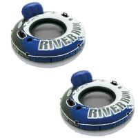 River Run Inflatable Floating Water Tube Raft for Lake/Pool/River (2 Pack)