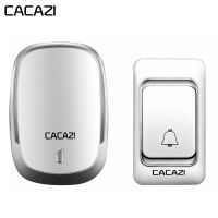 ◎☜℗ CACAZI Wireless Doorbell DC Battery Operated Control Button 200M Remote LED Light Home Cordless Call Bell 4 Volume 36 Chime