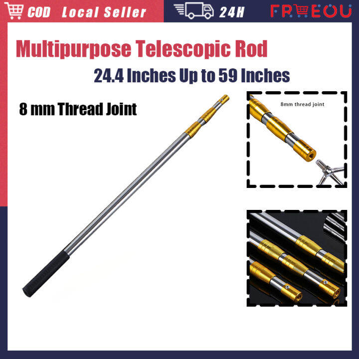 Multipurpose Fishing Pole Telescopic Rod 8mm Thread Joint Spear Rod