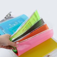 A5/A6 Binder Pockets PVC Binder Loose Leaf Bag Colorful Zipper Folders For 6-Ring Notebook Binder Pouch Document Filing Bags