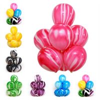 5/10pcs 10/12 Inch Agate Marble Latex Balloons Colorful Wedding Birthday Party Decoration Ballons Kids Toys Air Helium Globos