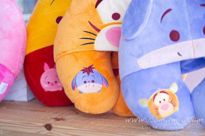 หมอนรองคอมีหมวกหมีพู-ทิกเกอร์-อียอร์-พิกเล็ต-disney-tsum-tsum