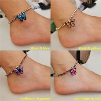 【CW】✠  Rhinestone Chain Anklets Gold Color Leg Anklet Feet Jewelry