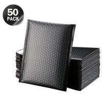 25/50pcs Black Poly Bubble Mailer Bubble Mailers Padded Envelopes For Gift Packaging Lined Poly Mailer Self Seal Bag #27