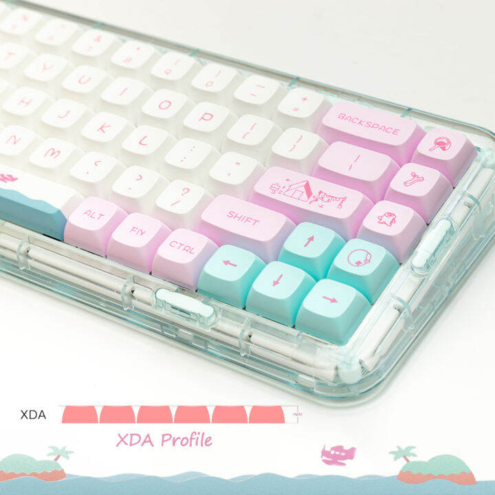 childish-interest-keycap-set-138คีย์-xda-profile-pbt-ใช้งานร่วมกับ-gateron-cherry-mx-switches-mechanical-gaming-keyboard-keycap