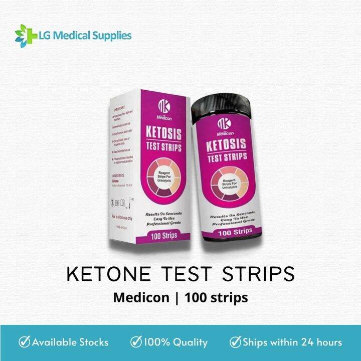 Ketone Test Strips 100strips Medicon (For Keto) Lazada PH