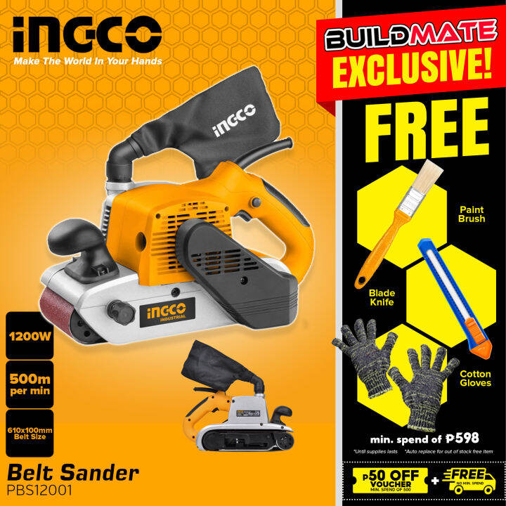 INGCO Belt Sander 1200W PBS12001 •BUILDMATE• IPT Lazada PH