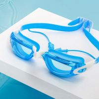 HD Lens Anti Fog Swimming Goggles With Earplug Children Girls Boys Adjustable Swim Eyewear Kid Pool Training Glasses Transparent