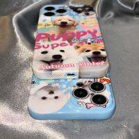 เคสไอโฟนน่ารัก Line Puppy Apple 14Promax เคสโทรศัพท์มือถือ iPhone13/12mini รวมทุกอย่าง 11 ฟิล์มเปลือกแข็ง xr/8p