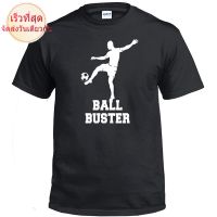 100%cotton เสื้อยืดคอวีผู้ชาย Soccer Guy Ball Buster Black T-Shirt men เสื้อ ยืด ผู้ชาย คอกลม โอเวอร์ ไซส์DIY เสื้อยืด  H7Z0