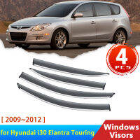 กระจกหน้ารถสำหรับ Hyundai I30 GD Elantra GT Touring 2009 ~ 2012อุปกรณ์เสริมรถด้านข้างหน้าต่าง Visors Deflectors Awing Trim Rain Eyebrow