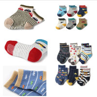 12pairsLot Boys Cotton Socks Baby Rubber Slip-resistant Floor Socks Cartoon Small Kids Socks 1-5 Years