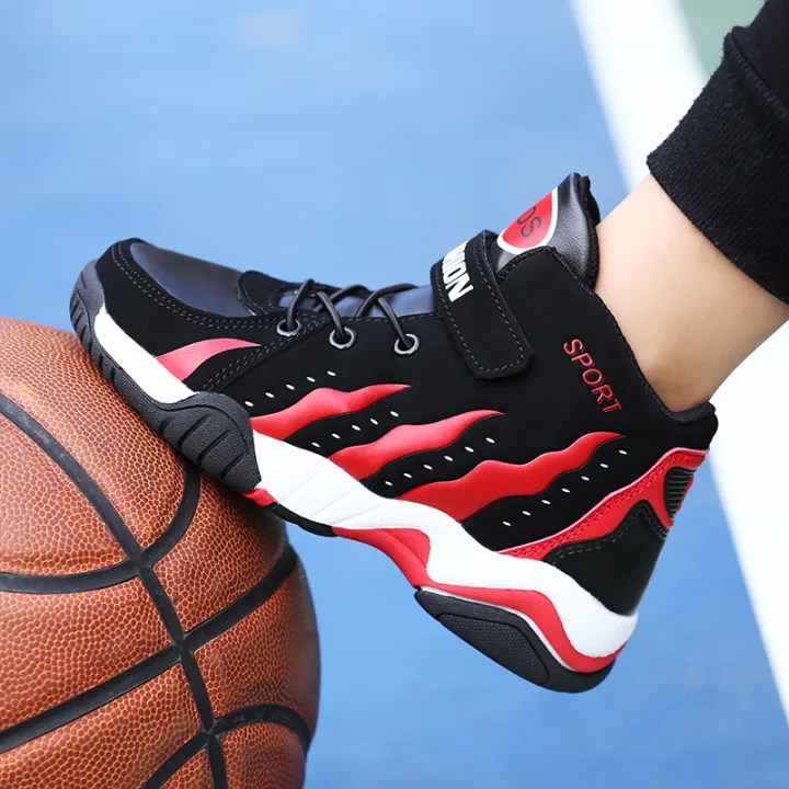 black and white youth basketball shoes