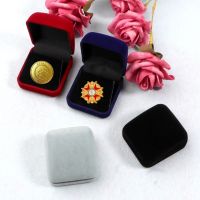 Velvet Coin Box Medals Storage Military Coin Display Box Jewelry Gift Box for Gem Coins Medals