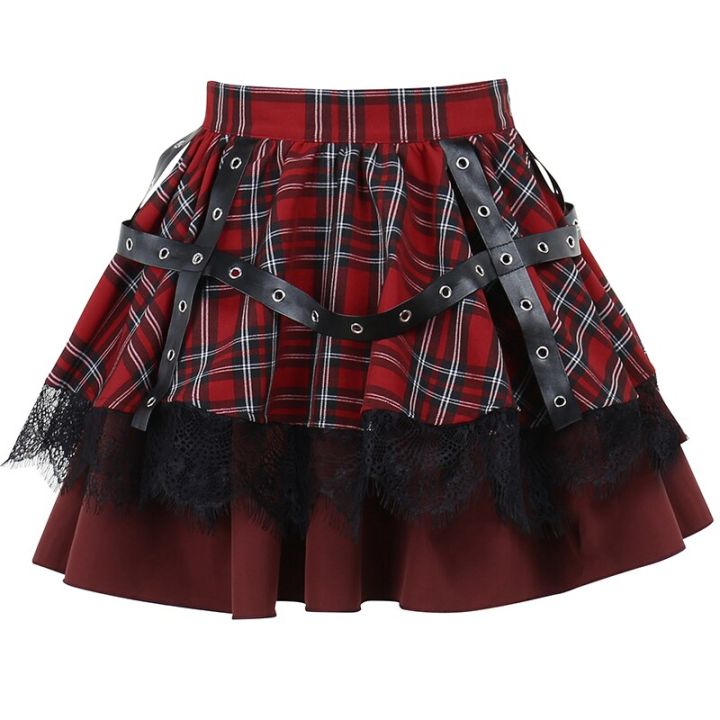 gothic-harajuku-girls-plaid-pleated-skirt-y2k-lolita-cake-mini-skirts-punk-sweet-lace-kawaii-clothing-cosplay-costume