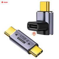 อะแดปเตอร์ Usb C 100W Type-C ชายกับหญิงรองรับ8K 60Hz เอาต์พุตวิดีโอ40Gbps การถ่ายโอนข้อมูลตรง/ข้อศอก