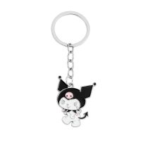 Sanrio Cartoon Kuromi Pendant Keychain Key Ring Anime Action Figures Collection Model Toys Kids Jewelry Gifts