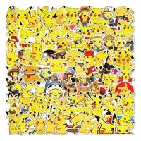 50/100PCS Pokemon Stickers Childrens Stickers for Laptop Kids Cute Anime Pack Waterproof Cool Funny Suitcase Skateboard Classic