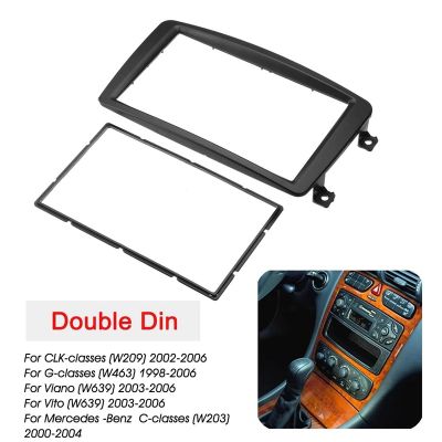 2 Din Car Radio Fascia DVD Player Panel Kits Stereo Dash Frame for Mercedes Benz C CLK G CLASS Viano W203 W209 W463 W639
