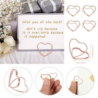 10pcs Double Heart Shape Metal Memo Holder Table Placecard Holder Photo Clip Card Stand Wedding Banquet Heart Message Holder