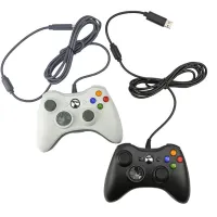 【ซินซู?ตัวควบคุม360 Xbox ที่เข้ากันได้กับ Microsoft Slim/ Windows/pc สีดำสีขาว