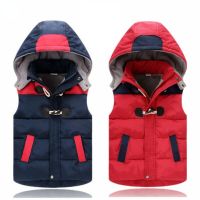 Child Winter Vest Warm Boys Girls Down Cotton Hooded Vest Coat Jacket Child Clothing Jacket for Boy Girl Winter Clothes