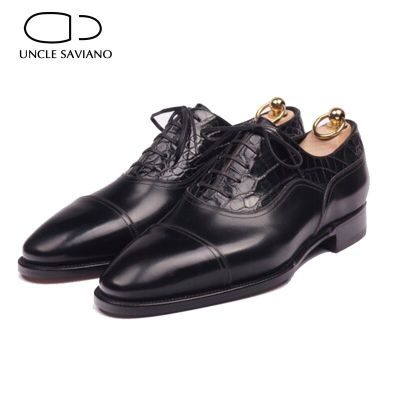 Uncle Saviano Oxford Dress Wedding Style Man Shoe Fashion Formal Genuine Leather Solid Original Business Designer Mens Shoes