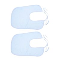 2 Pcs Old Peoples Mouth Towel Adults Eating Pinny Baby Drool Bibs Waterproof Portable Saliva Apron Elderly Aprons