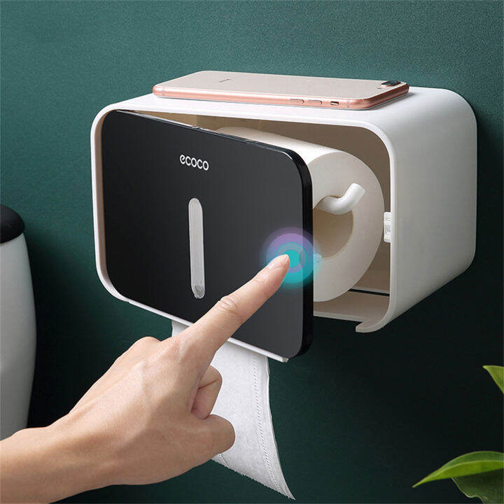 toilet-tissue-dispenser-wall-mounted-bathroom-phone-rack-punch-free-roll-paper-holder-waterproof-toilet-paper-case-home-supplies