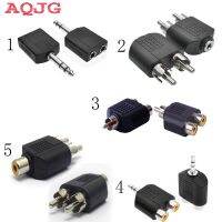 AV Connctor 6.5mm untuk 3.5mm Splitter RCA 3.5 Stereo Perempuan Jack untuk 2 RCA Pria plug Adapter Headphone Y Audio Adapter 3.5 untuk AV