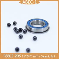 F6802 Hybrid Ceramic Bearing 15*24*5 mm ( 1 PC ) Industry Motor Spindle F6802HC Hybrids Si3N4 Ball Bearings 3NC F6802RS Axles  Bearings Seals