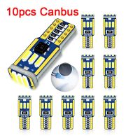 AUTONO 10pcs หลอดไฟ 10ชิ้น ซัง 12V ค่ะ 9SMD 4014 หลอดไฟอ่านหนังสือ LED สำหรับรถยนต์ T10 W5W ไฟส่องป้ายทะเบียน แผนที่โดม