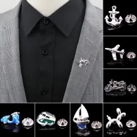 Men 39;s Advanced Chic Brooches Anchor Bus Motorcycle Pin Suit Shawl Lapel Pins Corsage Hat Shirt Collar Pin Party Daily Accessory