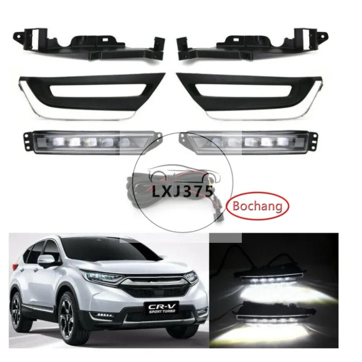 Bumper DRL LED Daytime Running Fog Light Lamp FOG LAMP COVER for honda ...