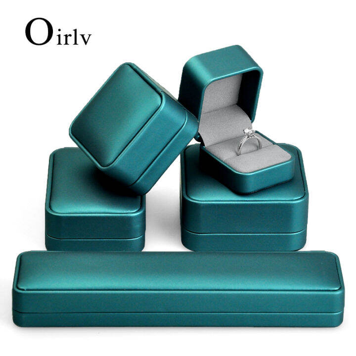 Oirlv Ring Box Premium Leather Ring Gift Box Jewelry Storage Case