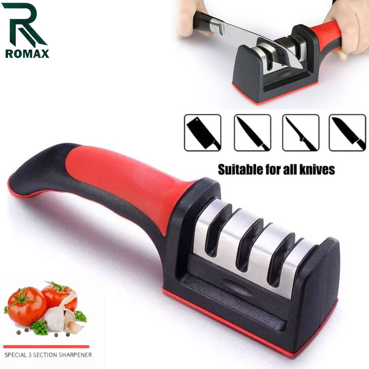 Manual Knife Sharpener with 3 Stage Professional Knife Sharpening