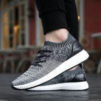 [COD] and summer mesh flying weaving mens shoes running breathable set feet ghost walking sneakers