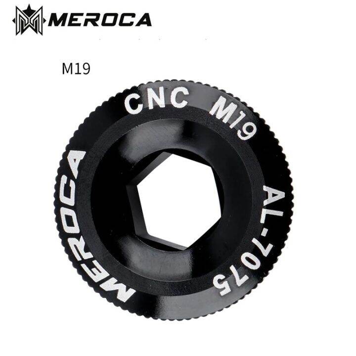 meroca-ฝาปิดขาจานกระโหลกกลวง-อลูมิเนียม-cnc-screw-mountain-bike-crank-cover-screws-m18-m19-m20-bolt-for-shimano-iamok