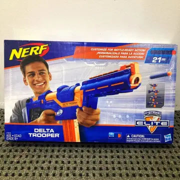 Kit Lançador Nerf Delta Trooper Colete Acessórios Dardos em