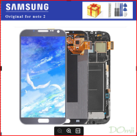 จอ LCD แบบดั้งเดิม100% ผ่านการทดสอบแล้วสำหรับจอแสดงผล N7105 LCD N7100 Samsung GALAXY Note 2 + อะไหล่ชุดประกอบดิจิไทเซอร์หน้าจอสัมผัส