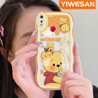 เคส JIUMOO สำหรับ Realme 3 Pro เคส3i Realme สีเหลืองลายหมีหวานดีไซน์ด้านข้างใหม่เคสฝาปิดเลนส์เคสนิ่มใส่โทรศัพท์สีกล้องบางป้องกันเคสกันกระแทก