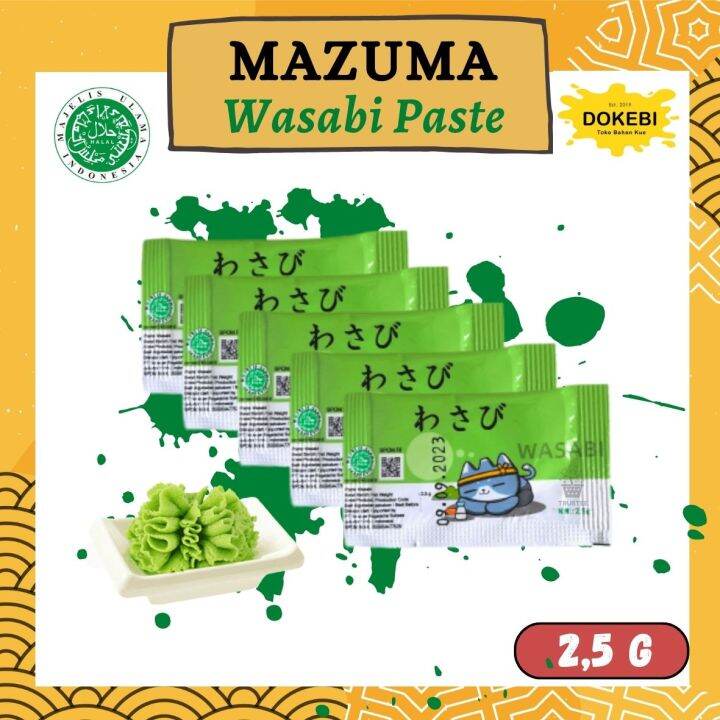 Mazuma Wasabi Sachet Halal 2.5 g / Wasabi Paste Sachet / Wasabi HALAL