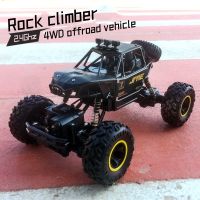 2.4G Alloy Mountain Climbing Cart 4WD Remote Control Car Toy Model 1:16 Offroad Vehicle Childrens Rock Climbing Car